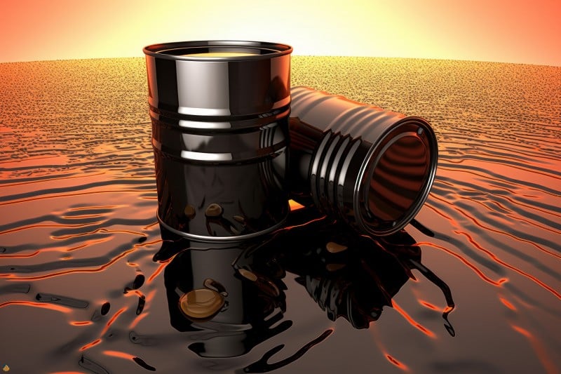 oil-barrels-cracked-ground-completely-flooded-with-crude-oil-setting-sun-horizon-e-min چشمانداز نفت