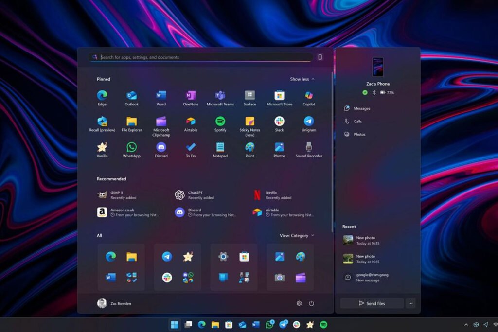 windows-11-new-start-menu-upgrade-2_1-1024x683-1 منوی استارت ویندوز ۱۱