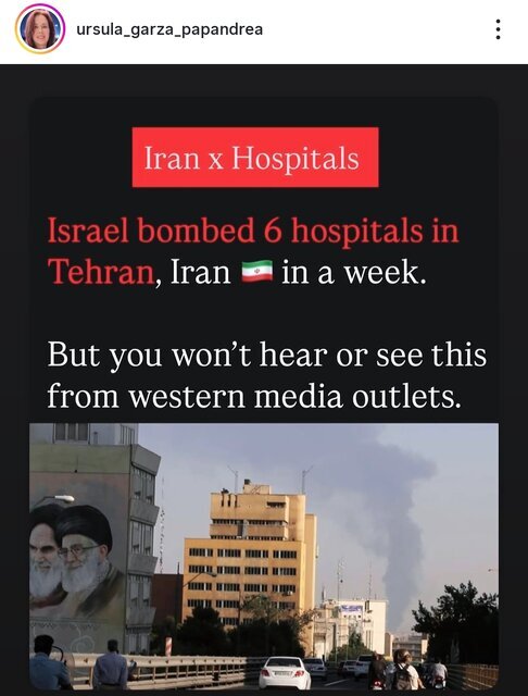 نایب رئیس آمریکایی فدراسیون جهانی: حمله به بیمارستانهای ایران را در رسانههای غرب نمیبینید نایب رئیس آمریکایی فدراسیون جهانی: حمله به بیمارستانهای ایران را در رسانههای غرب نمیبینید