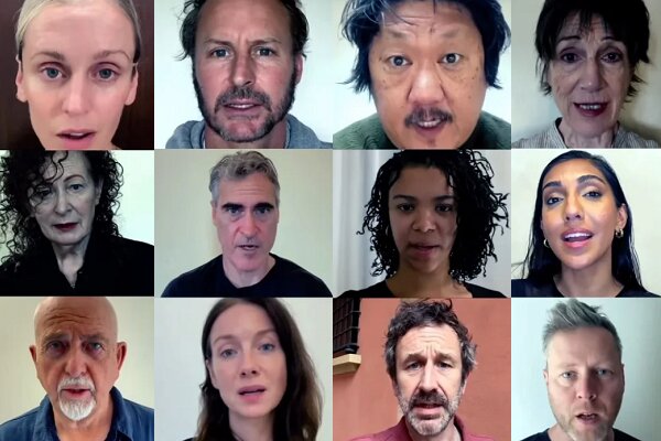 با هم برای فلسطین؛ ده‌ها چهره مشهور بریتانیایی روی صحنه رفتند