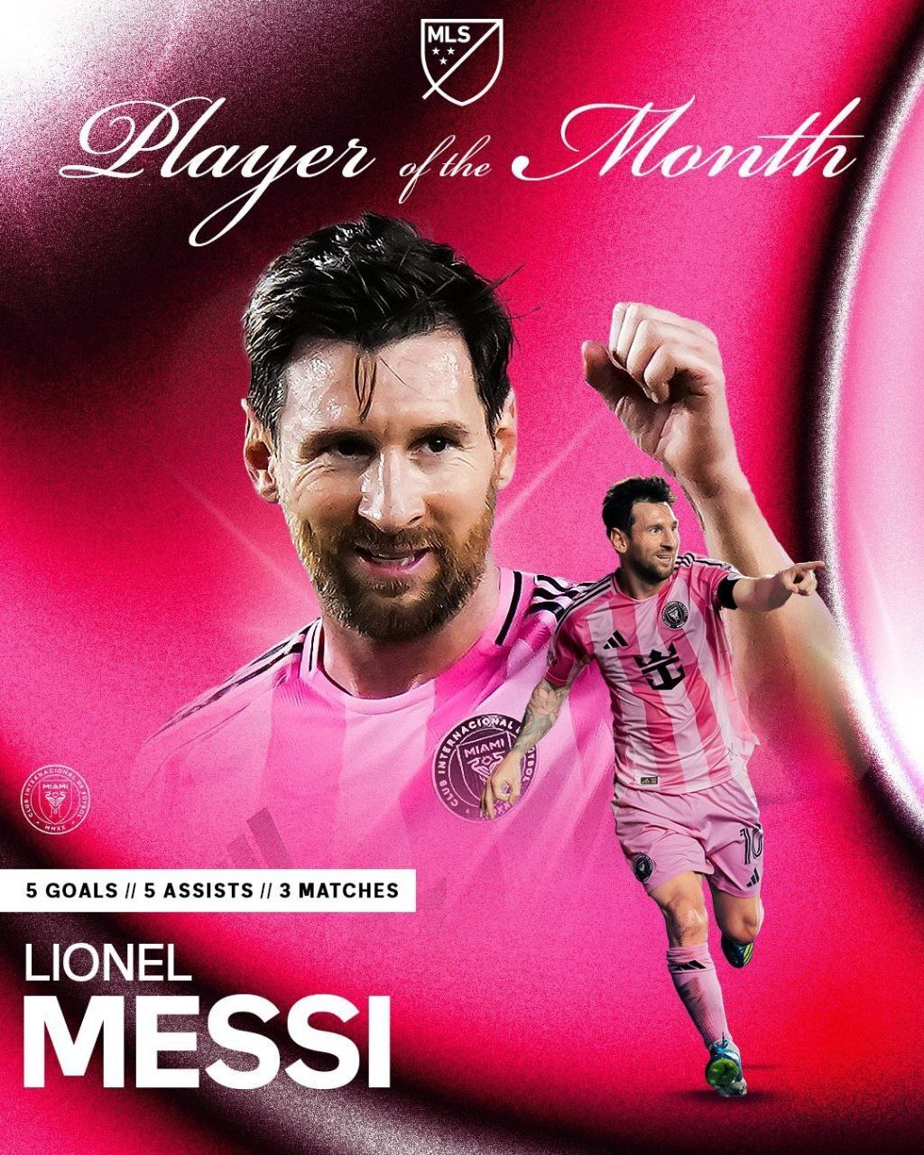 لیونل مسی جایزه بهترین بازیکن ماه اکتبر در لیگ آمریکا را کسب کرد / لئو هر هفته بهترین است! لیونل مسی جایزه بهترین بازیکن ماه اکتبر در لیگ آمریکا را کسب کرد / لئو هر هفته بهترین است!